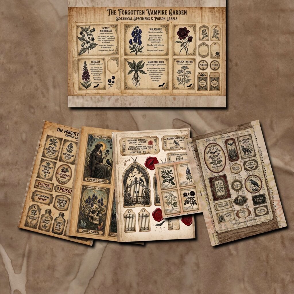 The Forgotten Vampire Garden – Junk Journal Kit